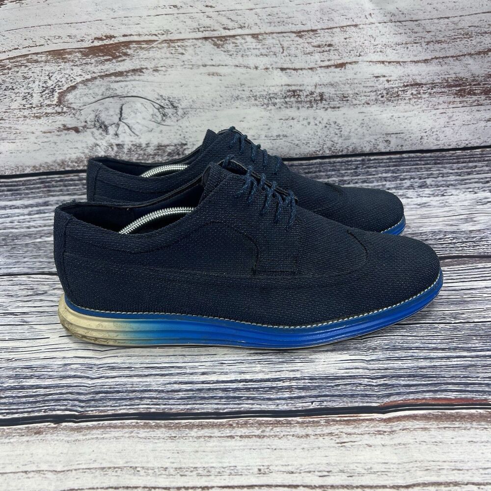 Cole Haan Lunarlon Navy Blue Longwing Oxfords Shoes Men’s Size 12